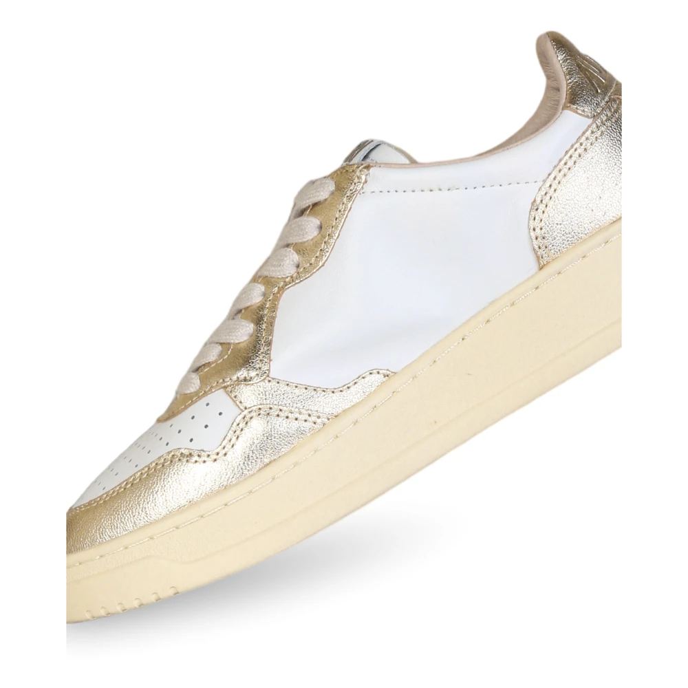 Autry Lage Bicolor Platinum Sneakers Yellow Dames