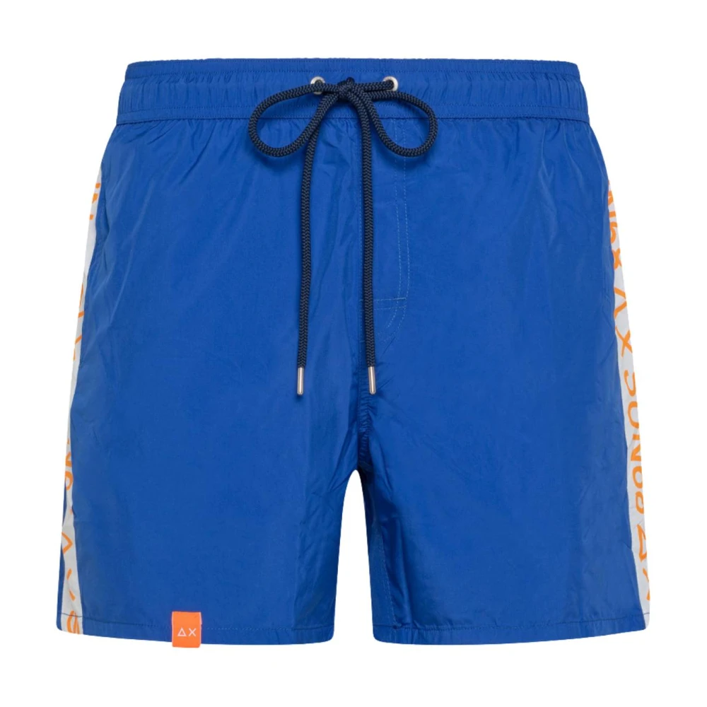 Sun68 Mannelijk Blauw Badmode Heren, M, Nylon, Nylon Zwemshorts