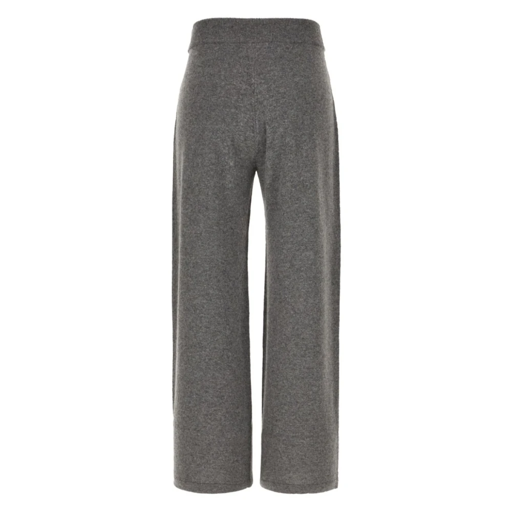 Max Mara Weekend Grijze Gebreide Wijde Pijp Broek Gray Dames