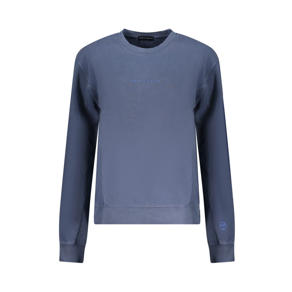 North Sails Women's Blue Sweatshirts, L, Embossed Logo Crew Neck Jumper