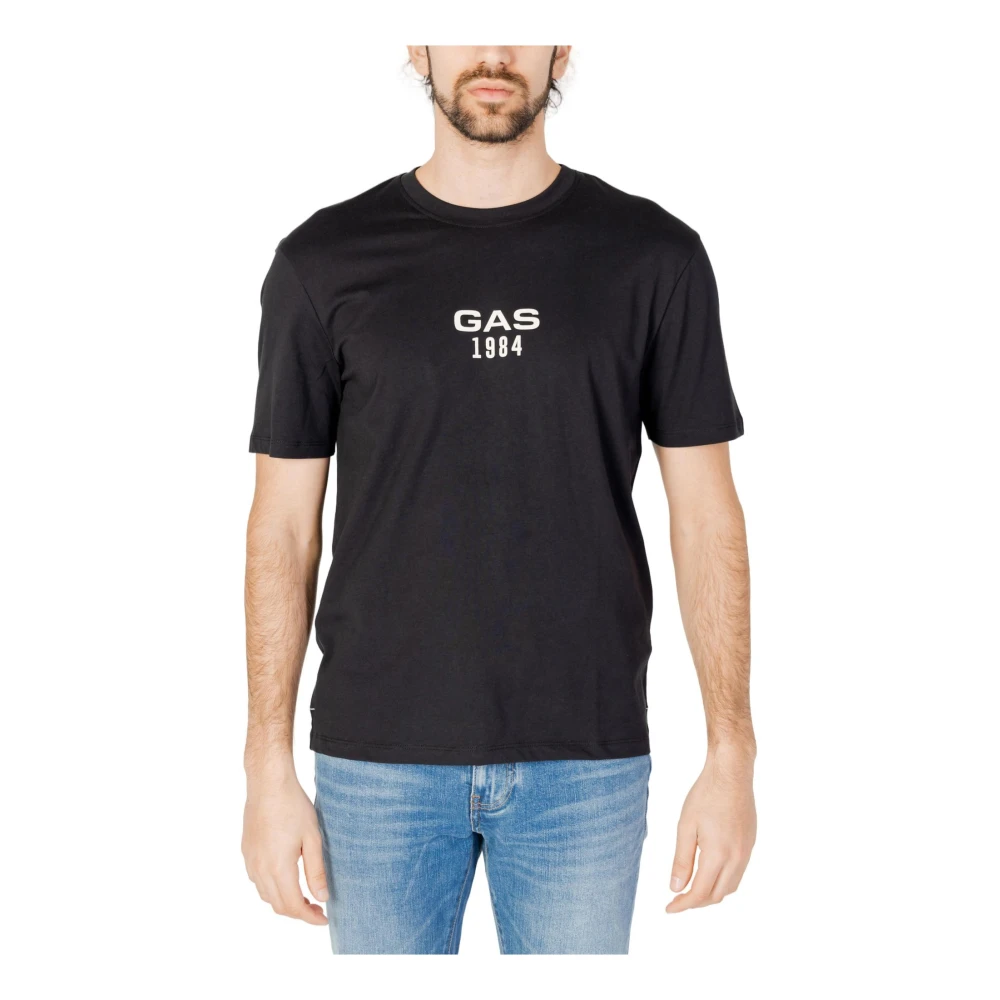 GAS T-Shirts Black Heren