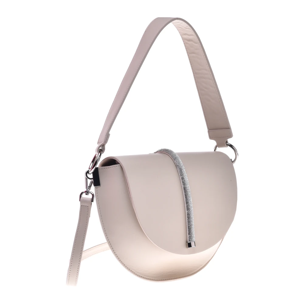 Baldinini Vanilla leather shoulder bag Beige Dames