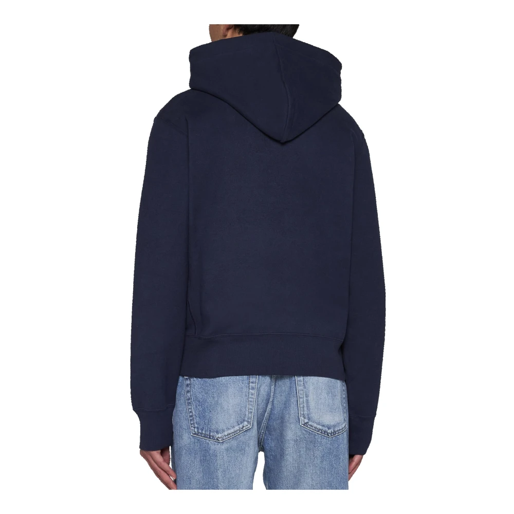 Saint Laurent Hoodie met logo detail Blue Heren