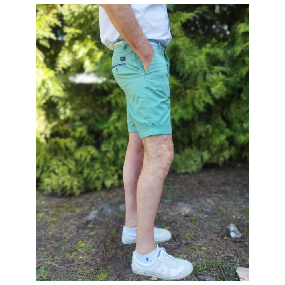 Mason's Stijlvolle Chino Bermuda Shorts Green Heren