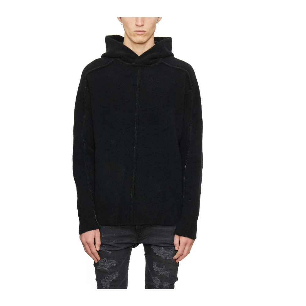 Isabel Benenato Wollen Hoodie Black Heren