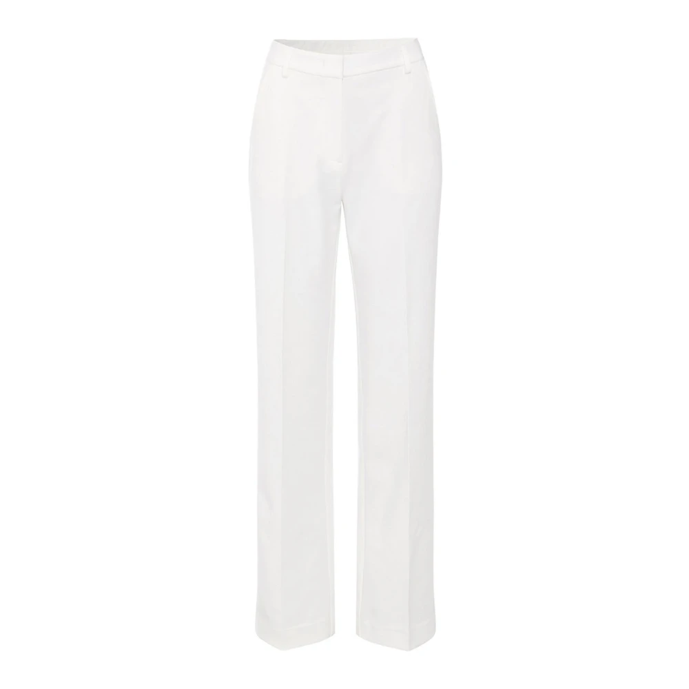 Heartmade Women's White Off Wide Leg Trousers - Straight Trousers - 2XS - Trousers