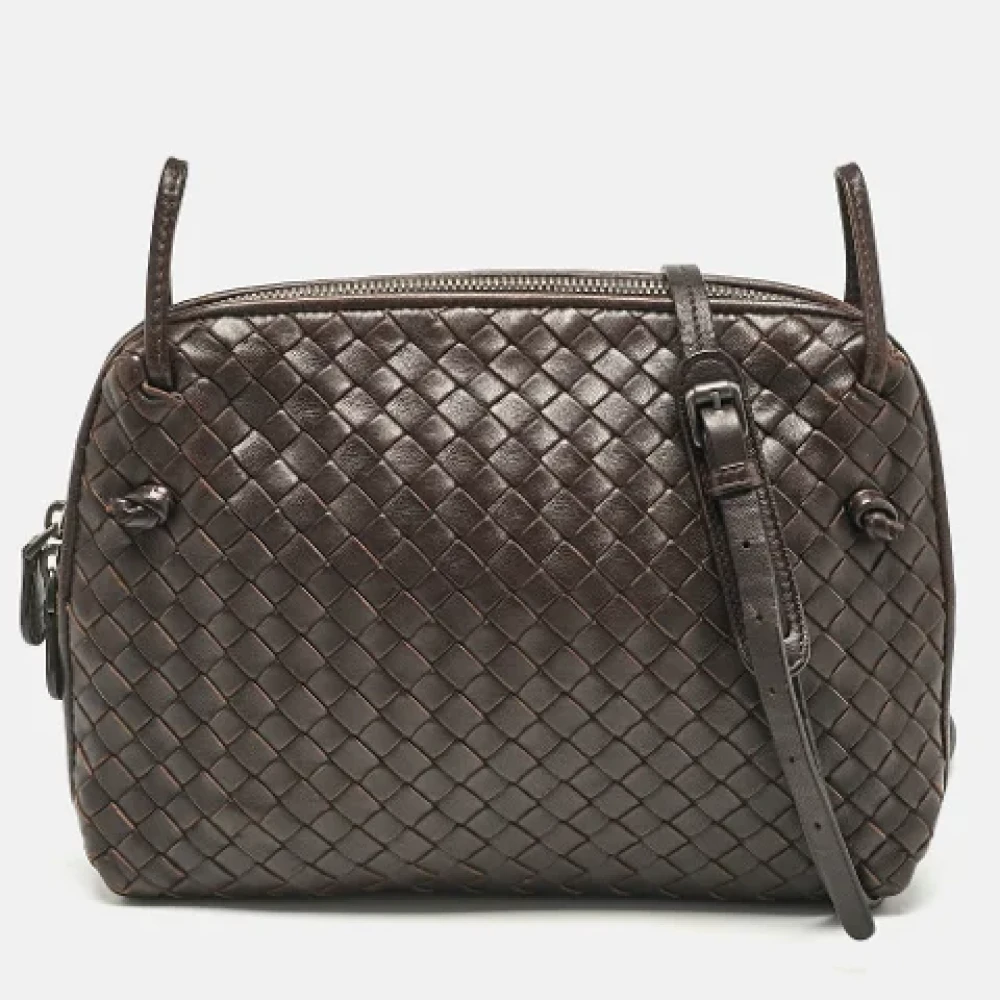 Bottega Veneta Vintage Pre-owned Leather crossbody-bags Brown Dames