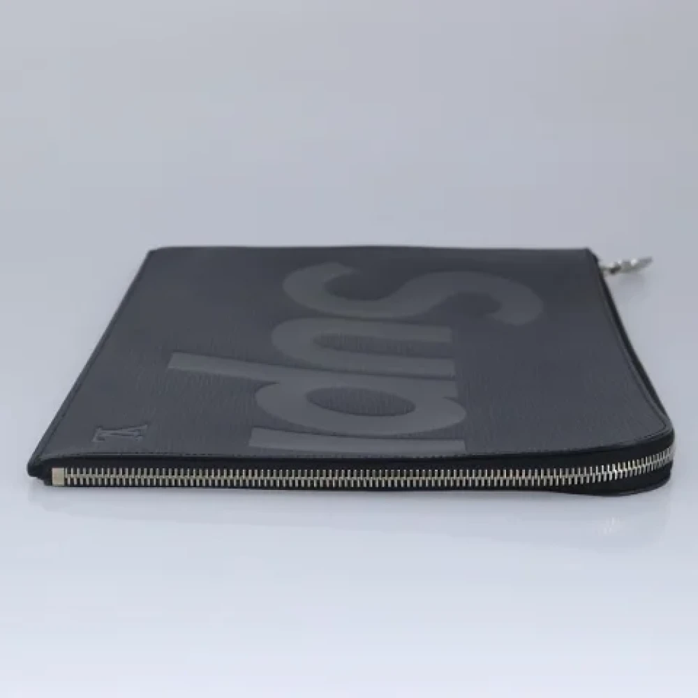 Louis Vuitton Vintage Pre-owned Leather clutches Black Dames
