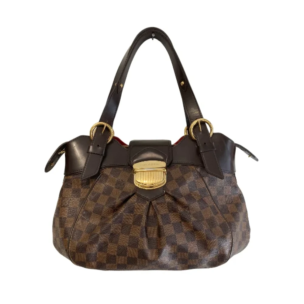 Louis Vuitton Vintage Tweedehands Schoudertas Sistina Model Uitstekende Staat Brown Dames