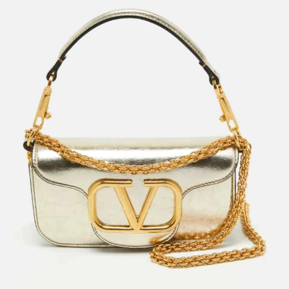 Valentino Vintage Pre-owned Leather shoulder-bags Yellow Dames