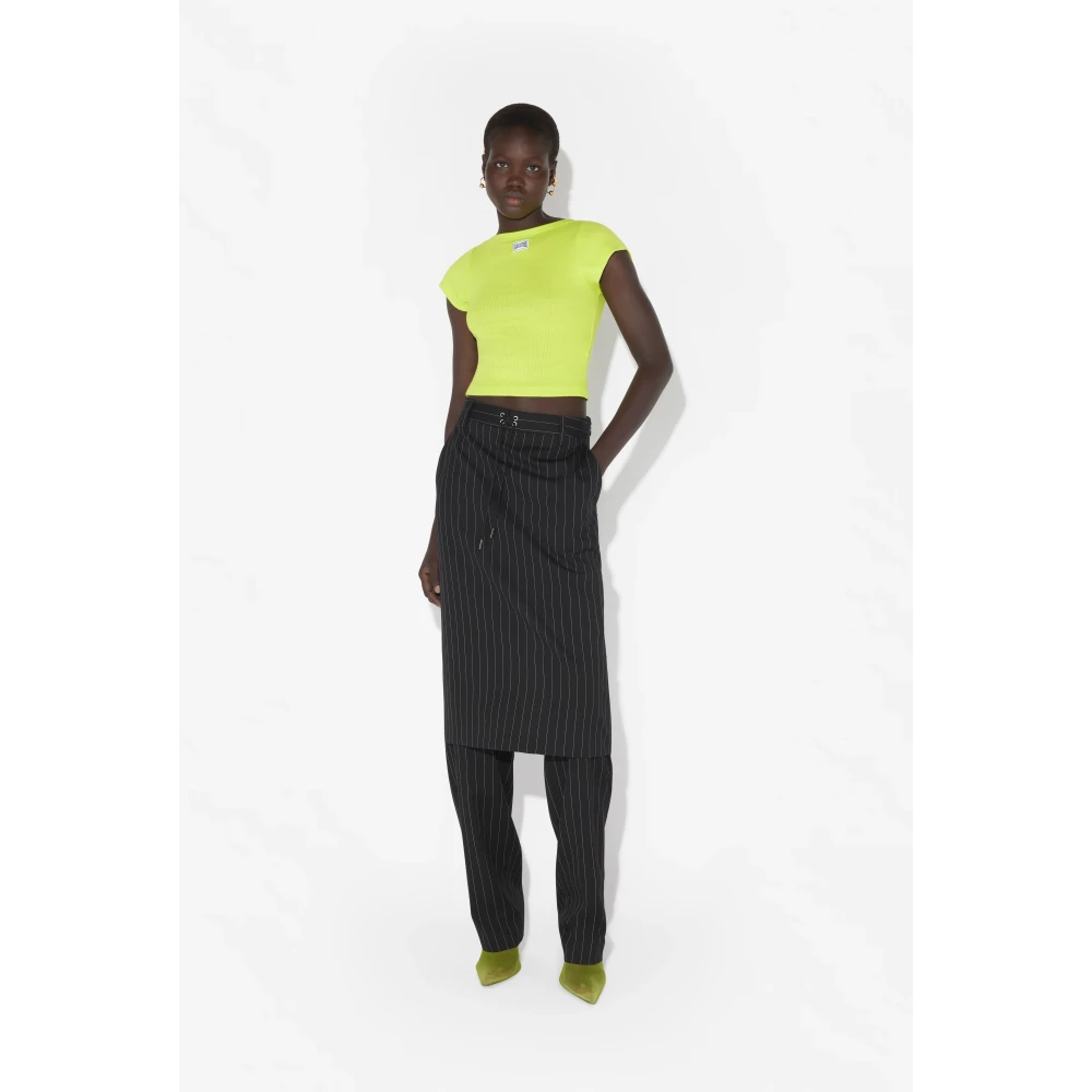 Jean Paul Gaultier Lime Boat Neck Tee Green Dames