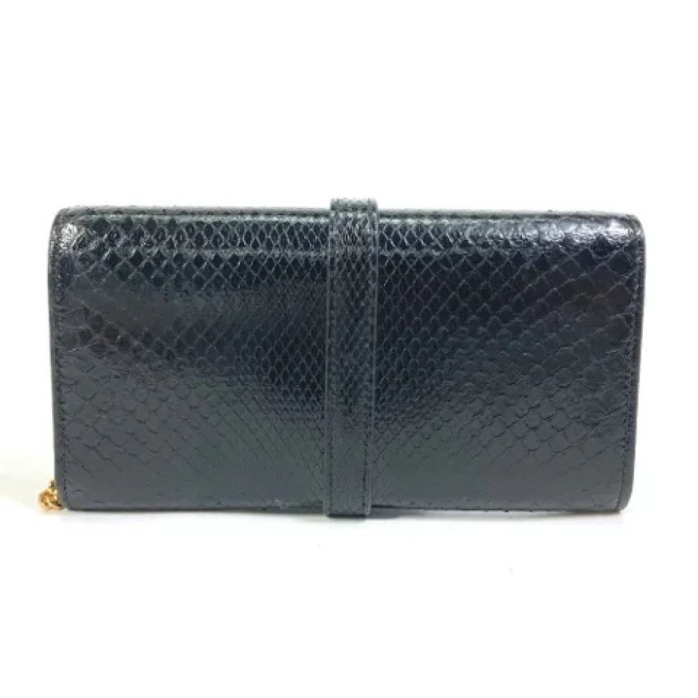 Gucci Vintage Pre-owned Leather wallets Black Dames