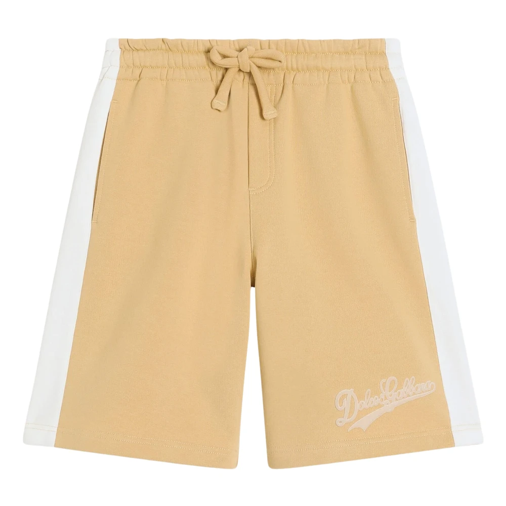 Dolce & Gabbana Boys Yellow Shorts, 5 Y, Logo Bermuda Shorts