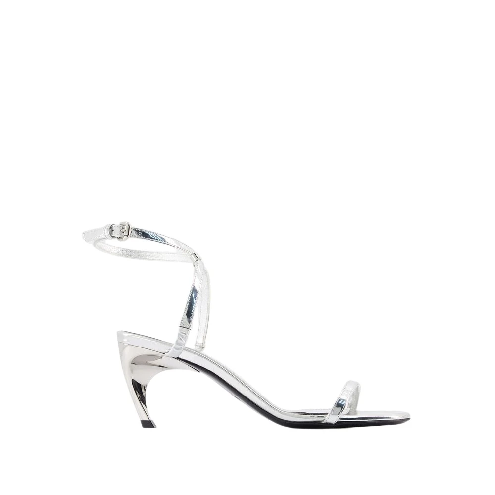 Alexander Mcqueen Women's Gray High Heel Sandals, 3 Uk, Seal Heeled Sandals