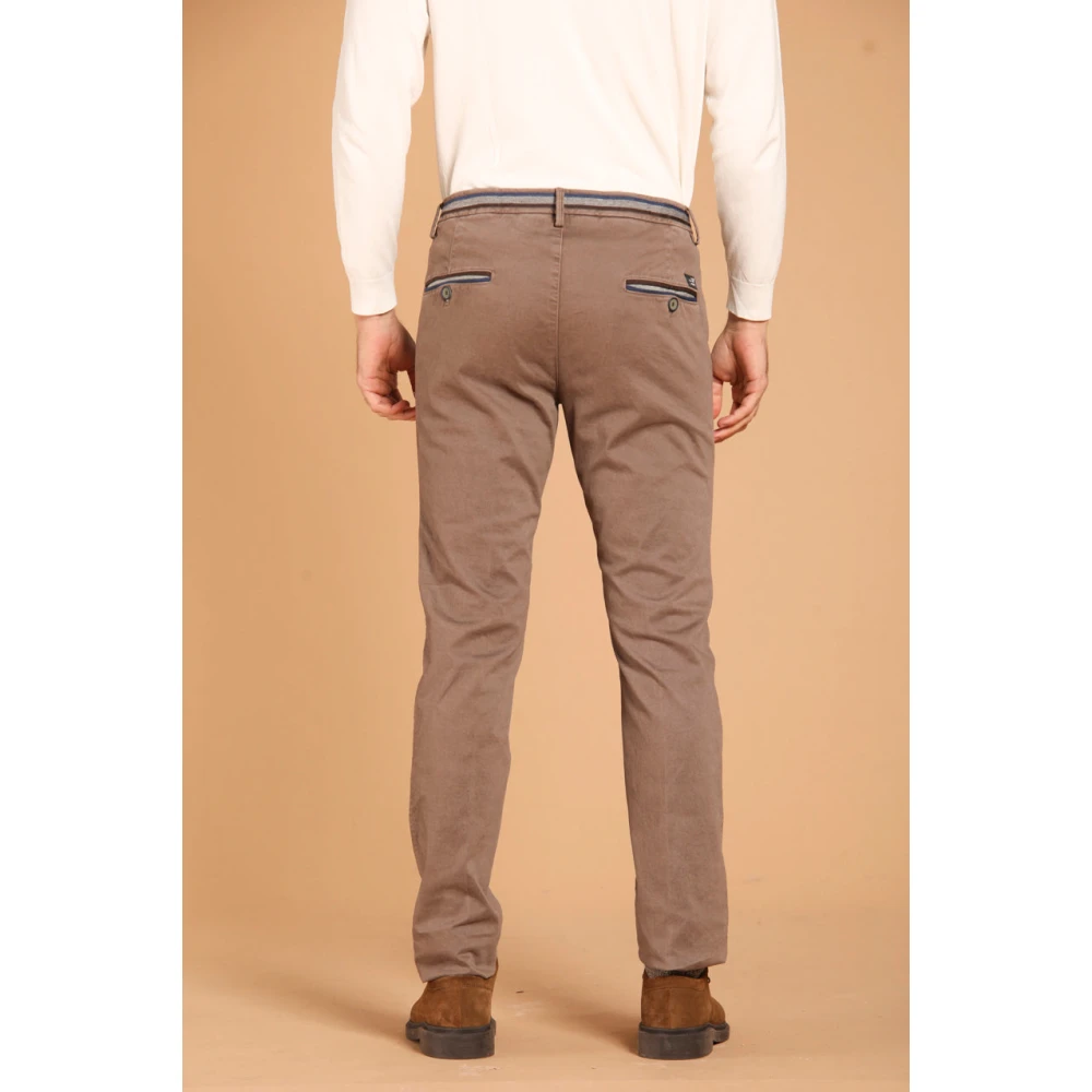 Mason's Winter Heren Chino Broek Slim Fit Brown Heren
