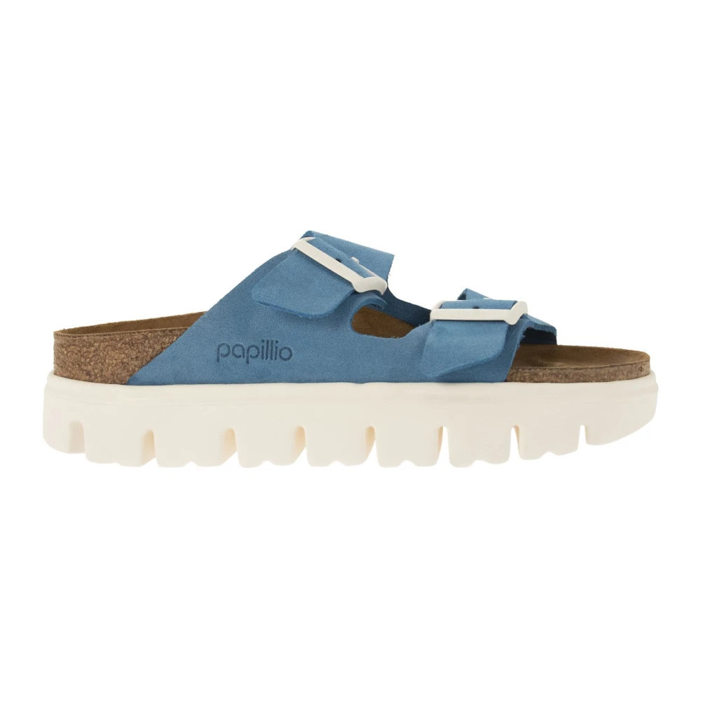 Birkenstock Chunky Sandal med Spännen Blue, Dam