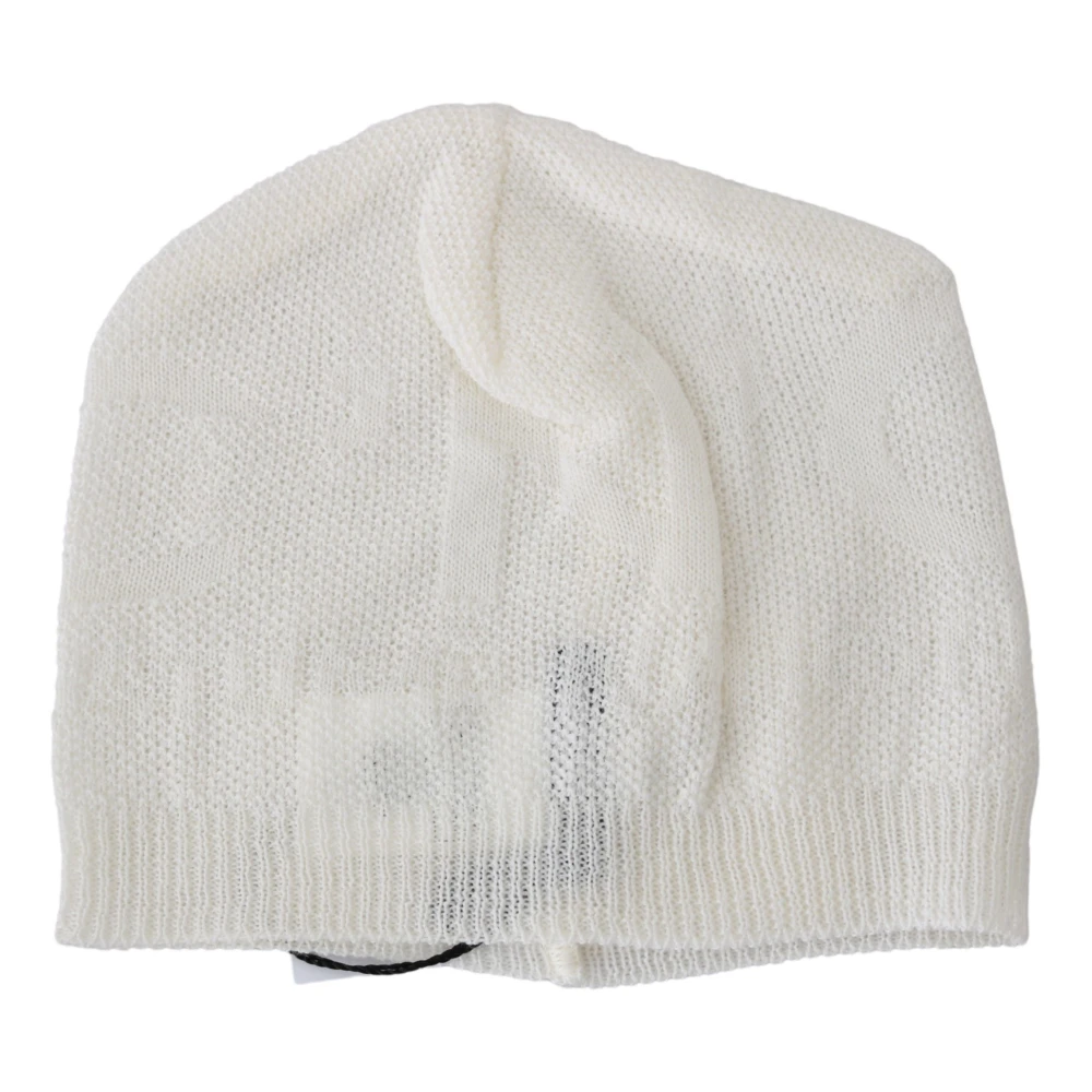 Costume National Women's White Accessories, One Size, Beanie Hat