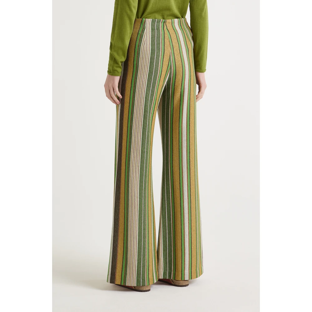 Maliparmi Kleurrijke Strepen Broek Multicolor Dames