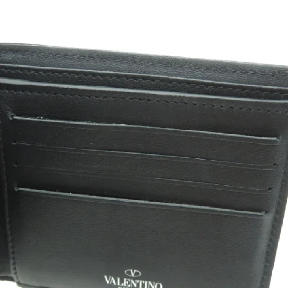 Valentino Vintage Pre-owned Nylon wallets Black Heren