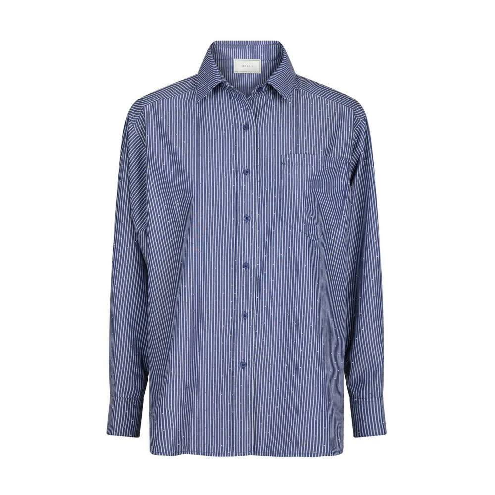 NEO NOIR Streep Steen Shirt Blue Dames