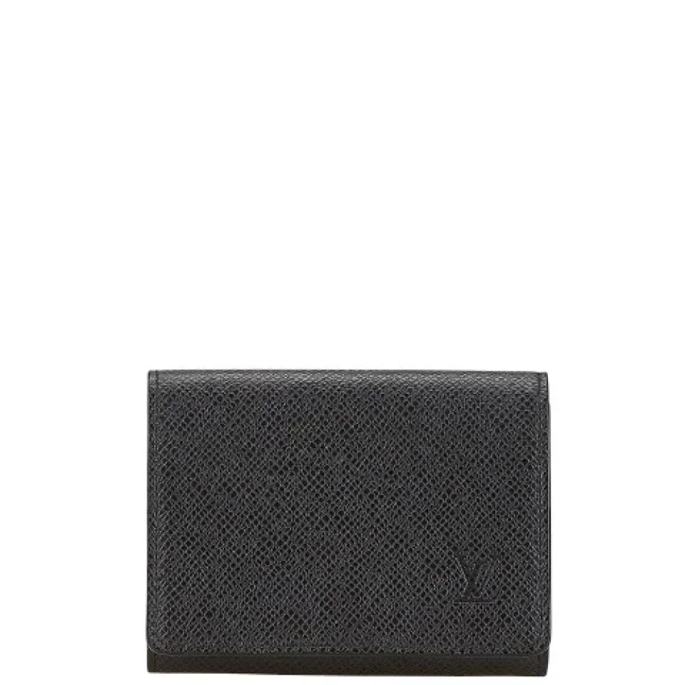 Louis Vuitton Vintage Pre-owned Leather wallets Black Heren