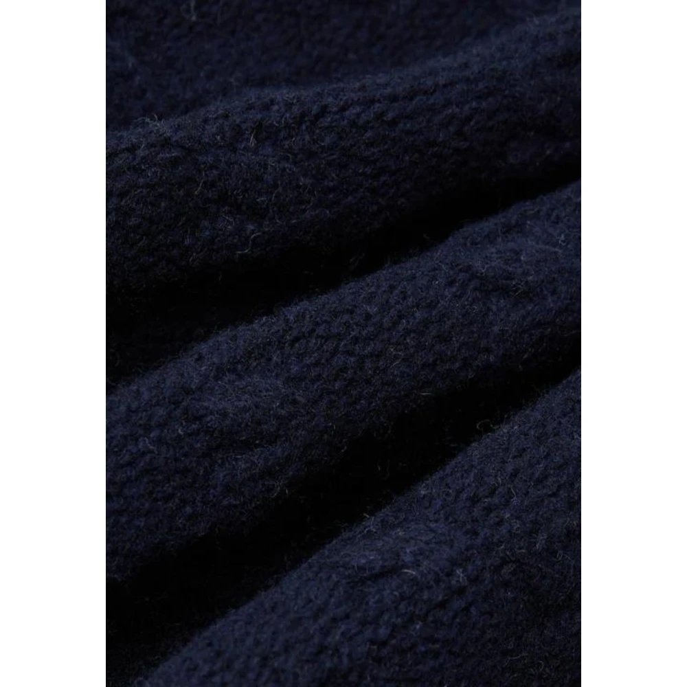 Paolo Pecora Blauwe Merinowol Varsity Sweater Blue Heren