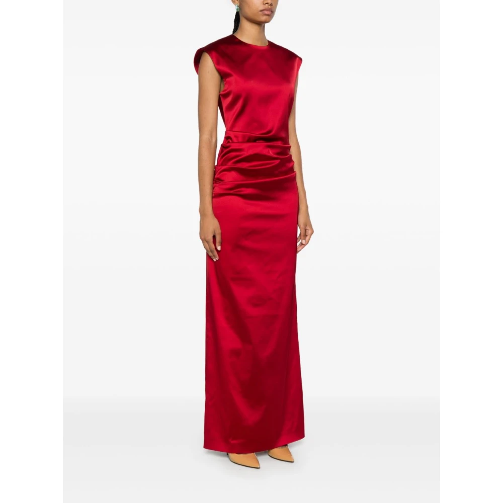 Max Mara Rode Jurk Verhoog Garderobe Elegante Stijl Red Dames