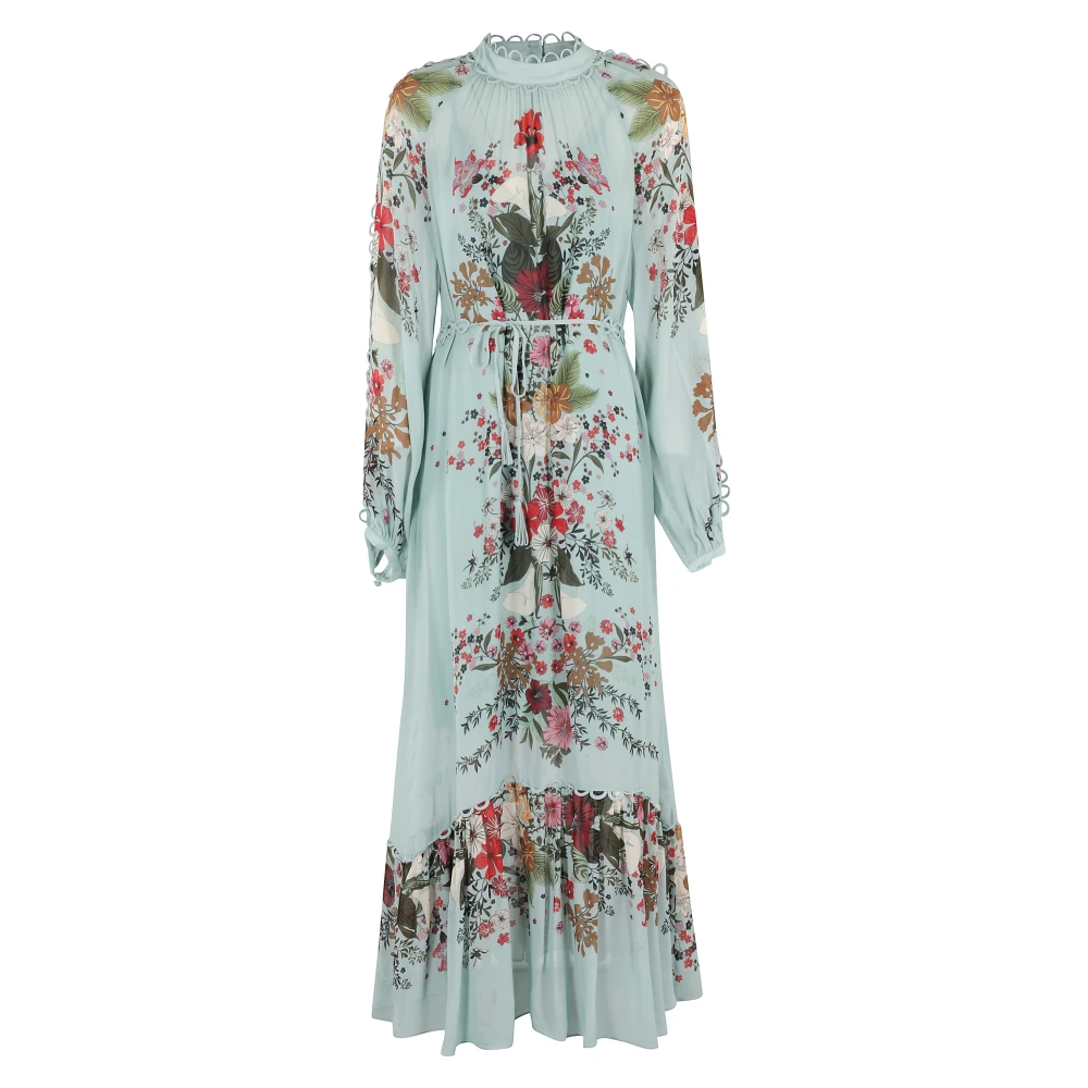 Farm Rio Elegante Maxi Jurk met Lange Mouwen Multicolor Dames