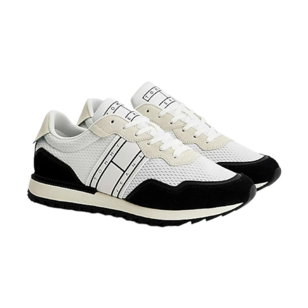 Tommy Hilfiger Men's White Runner Mix Shoe - Sneakers - 11 Uk - Shoes