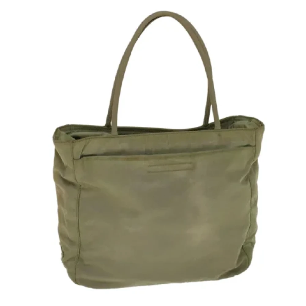 Prada Vintage Pre-owned Nylon handbags Green Dames