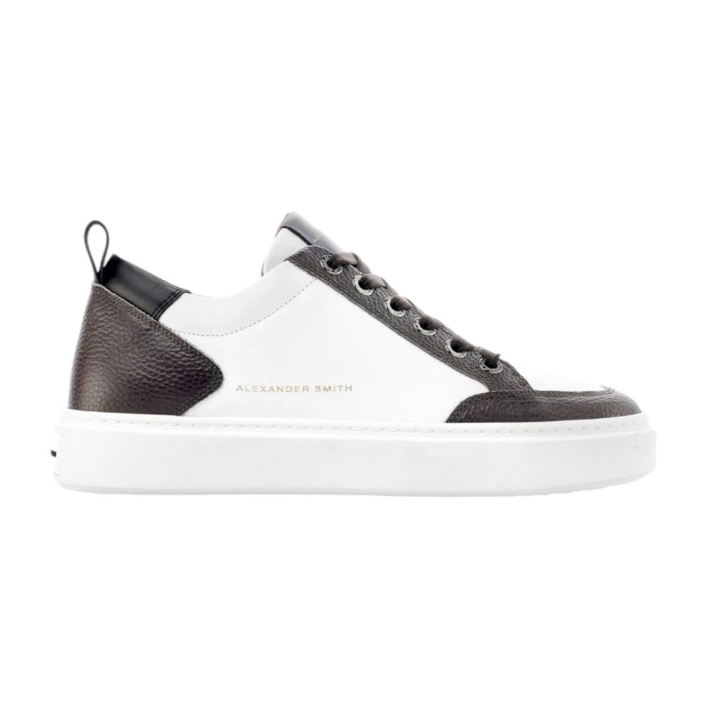 Alexander Smith Bond Man Sneaker Donkerbruin Wit White Heren