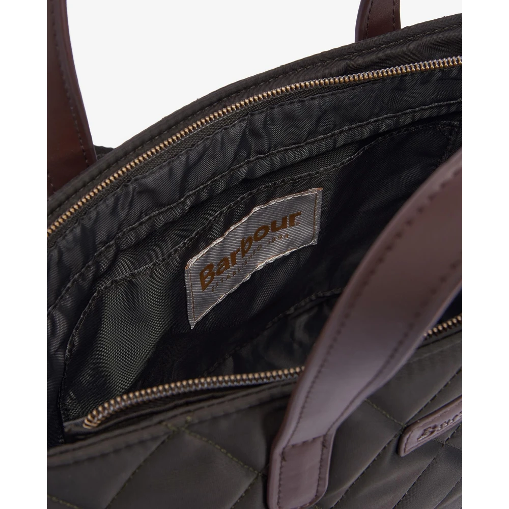 Barbour Gewatteerde Groene Nylon Tas Green Dames