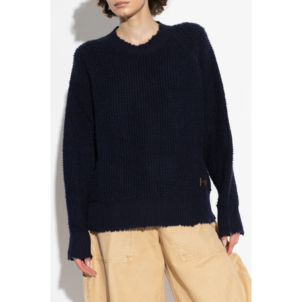 Dsquared2 Geribbelde trui Blue Dames