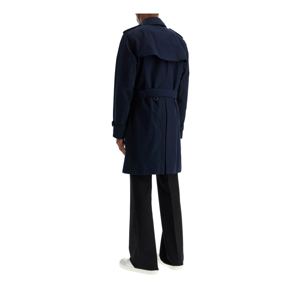 Burberry Heritage Kensington Trench Coat Blue Heren