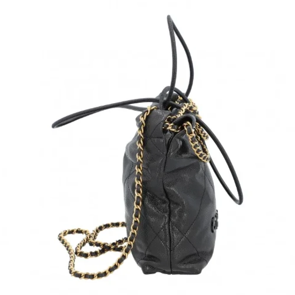 Chanel Vintage Pre-owned Leather crossbody-bags Black Dames