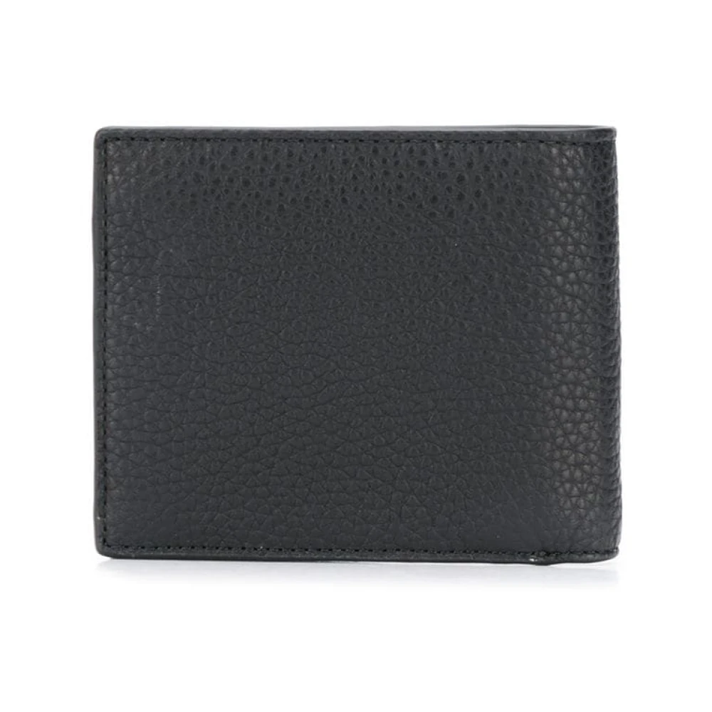 Michael Kors Zwarte leren portemonnee met geprägd logo Black Heren