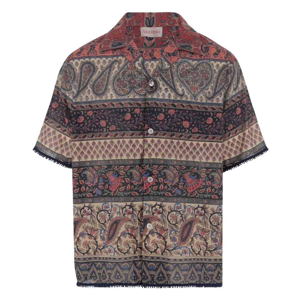 Valentino Garavani Multicolor Imaginary Voyage Bowling Shirt - Male - Short Sleeve Shirts - S - Shirts
