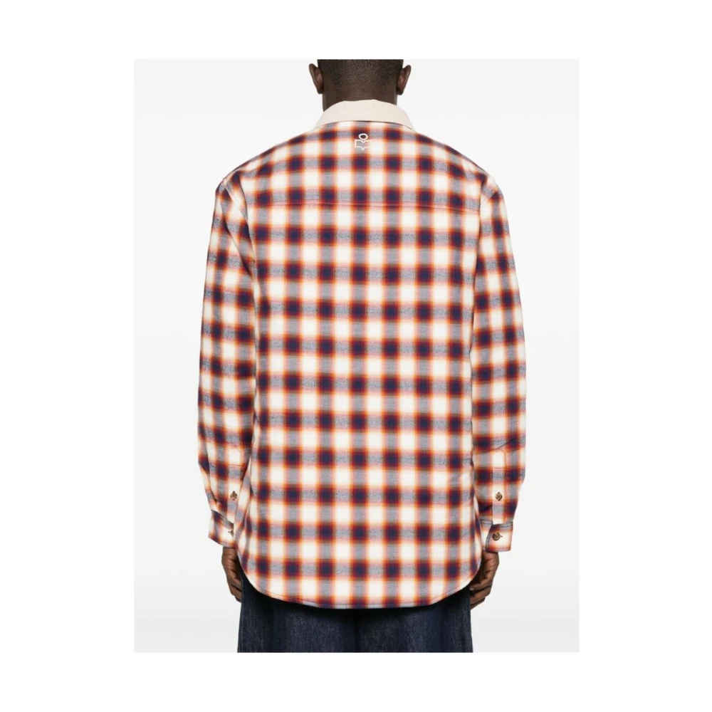 Isabel marant Geruite Katoenen Jas Brown Heren