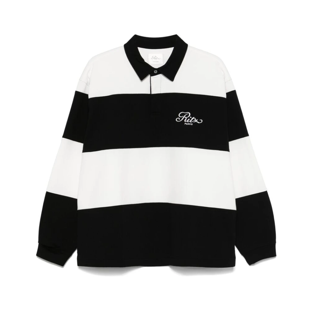 Frame Witte Polo Sweater met Geborduurd Logo Black Heren