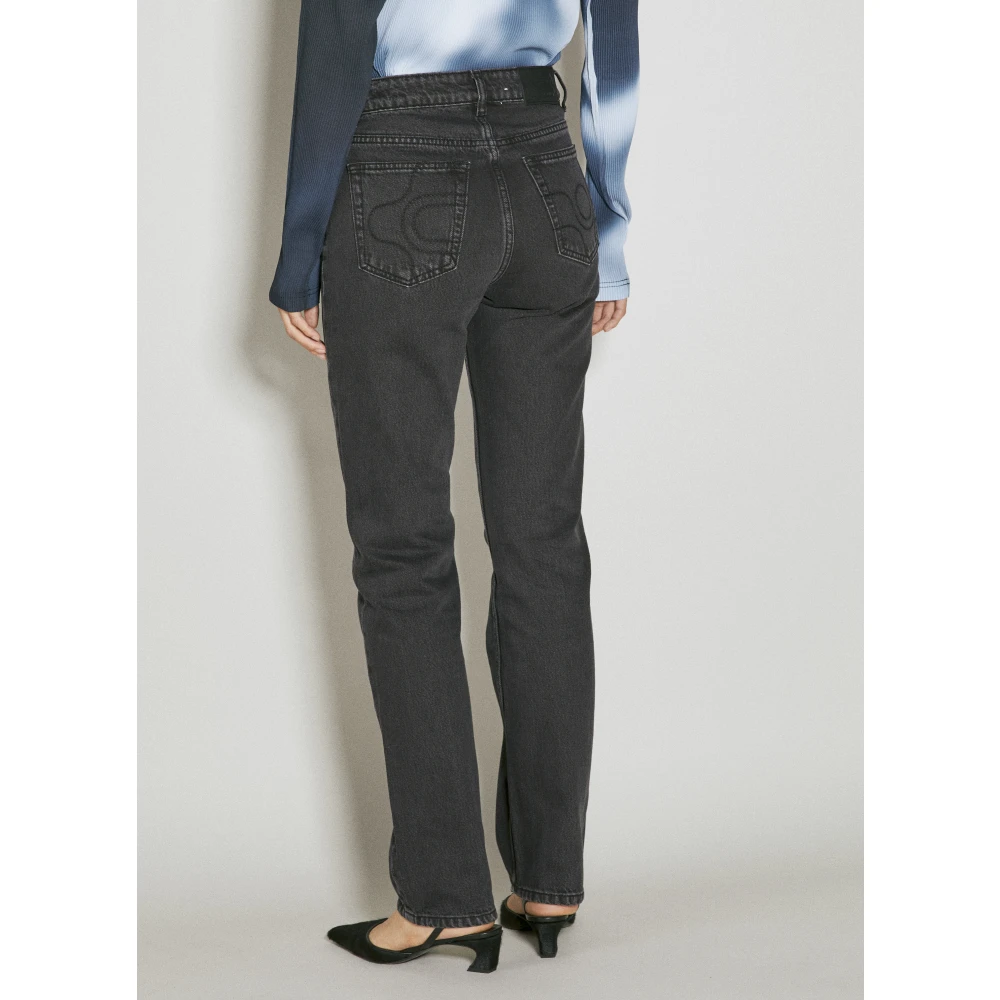 Eytys Zip Jeans met manchetten Black Dames