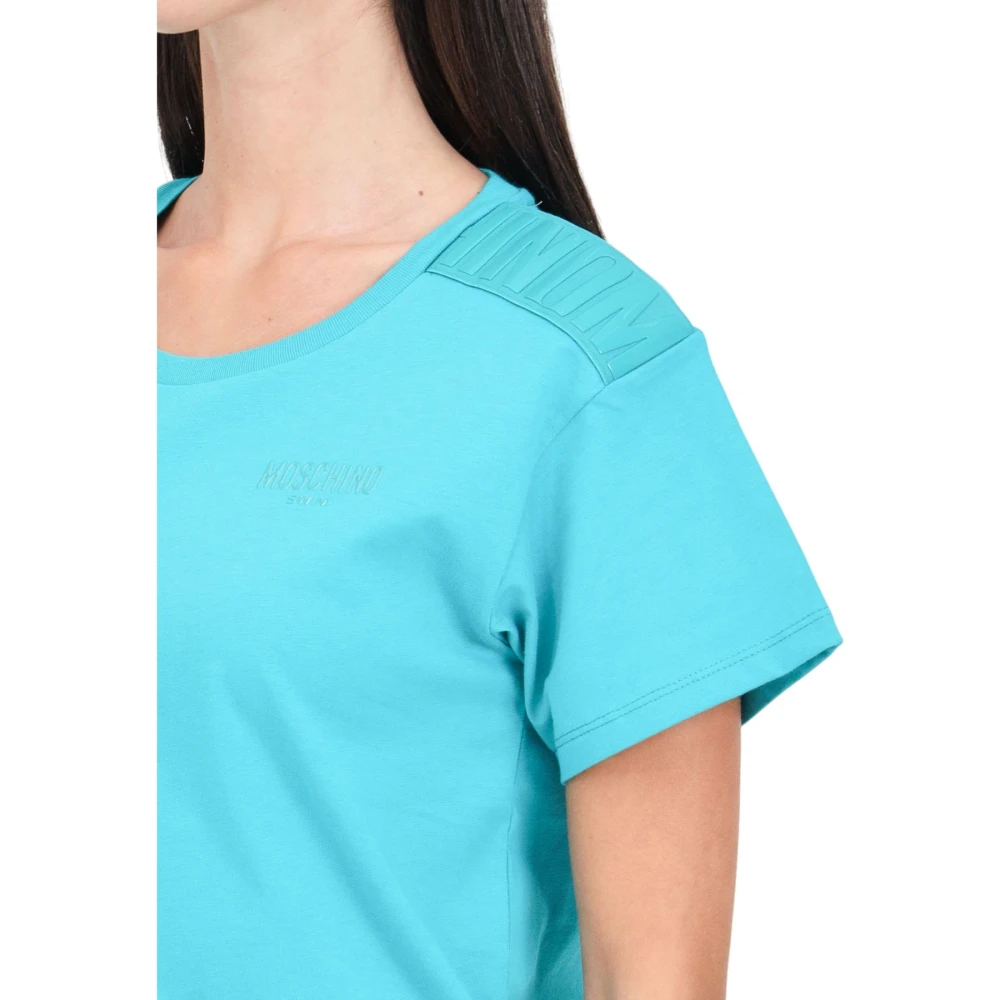 Moschino Korte Mouw T-shirt Blue Dames