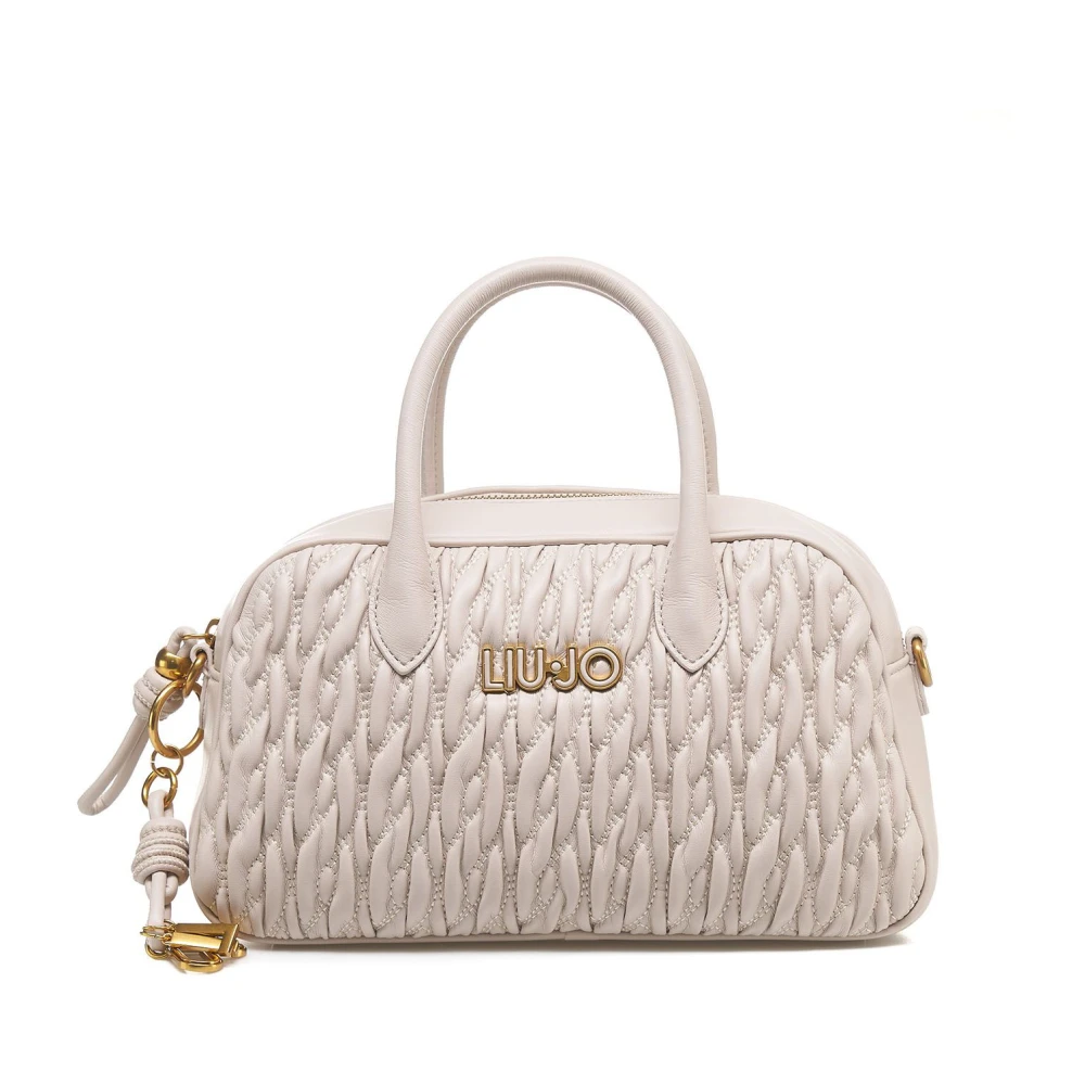 Liu Jo Gewatteerde Bowlingtas met Ritssluiting Beige Dames
