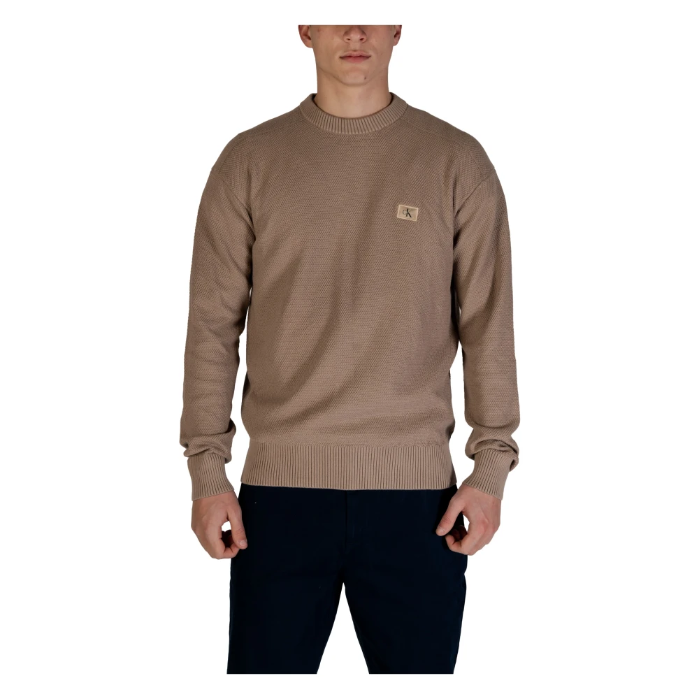 Calvin Klein Jeans Heren Sweatshirt Lente Zomer Collectie Beige Heren