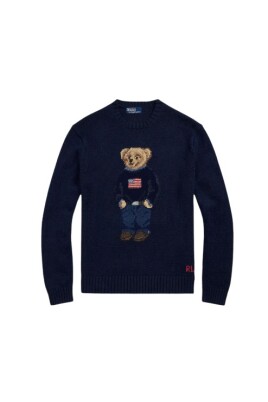 jacquard-cotton-linen-polo-bear-sweater