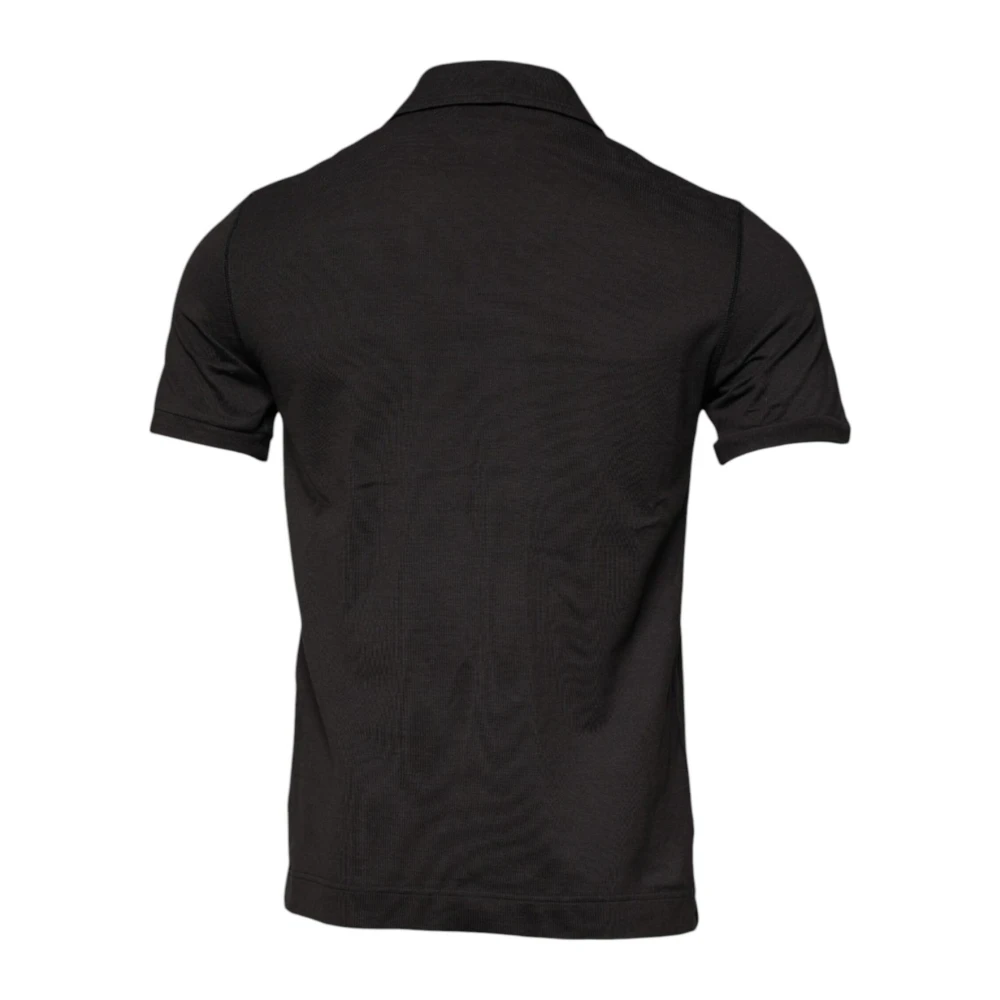 Dolce & Gabbana Polo Shirt met Logo Borduursel in Donkergrijs Gray Heren