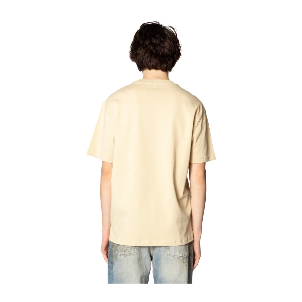 Ami Paris Klassiek geëmbosseerd T-shirt in gember Orange Heren
