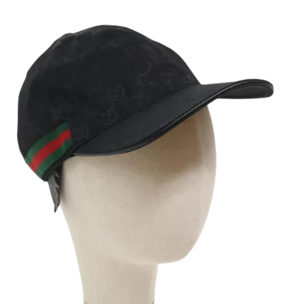 Gucci Vintage Pre-owned Canvas hats Black Dames