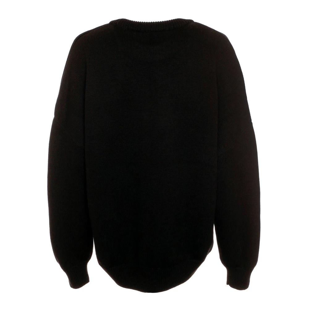 032c Logo Oversized Knit Sweater Black Heren