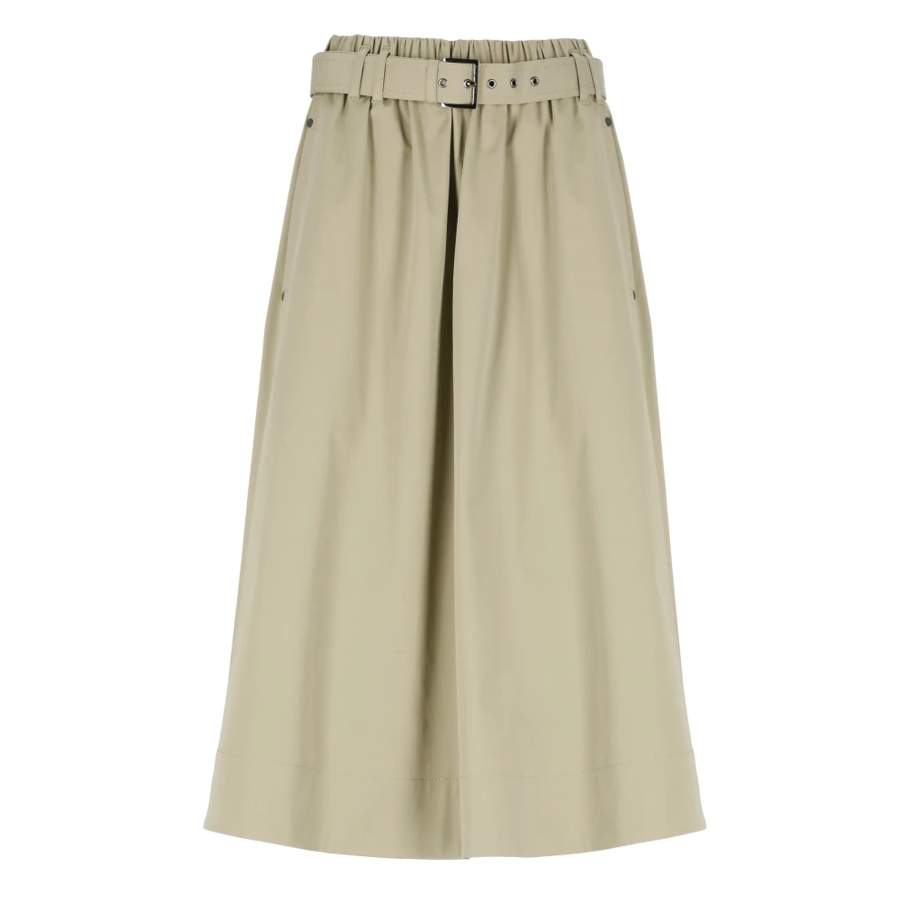 BRUNELLO CUCINELLI Groene katoenen rok met elastische taille Green Dames