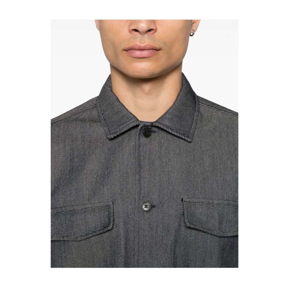 Low Brand Casual Shirt voor Mannen Gray Heren